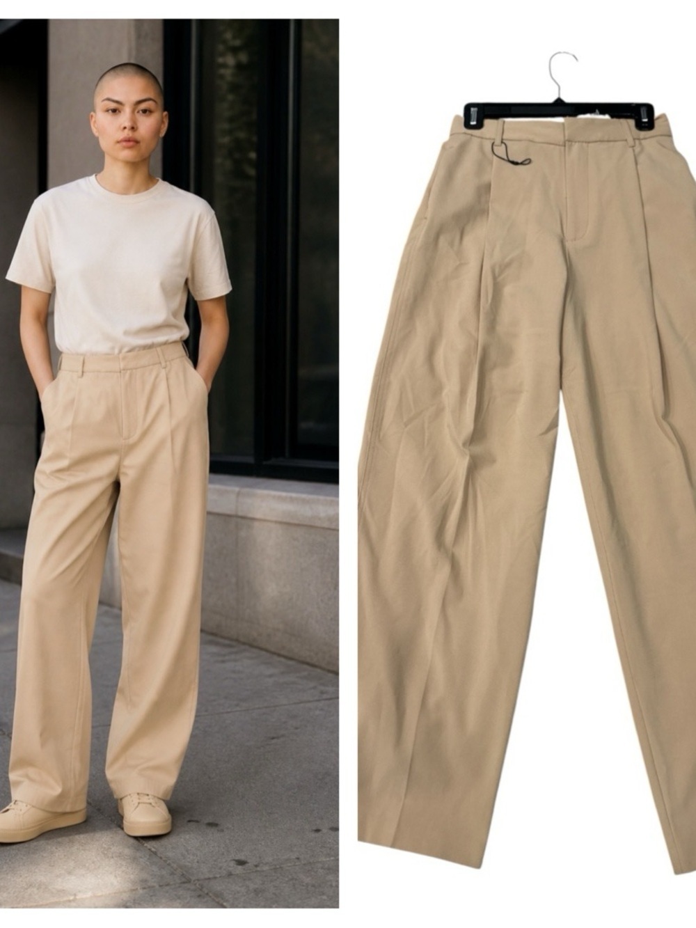 ZARA Wide Leg Trouser Pants size XS oversized